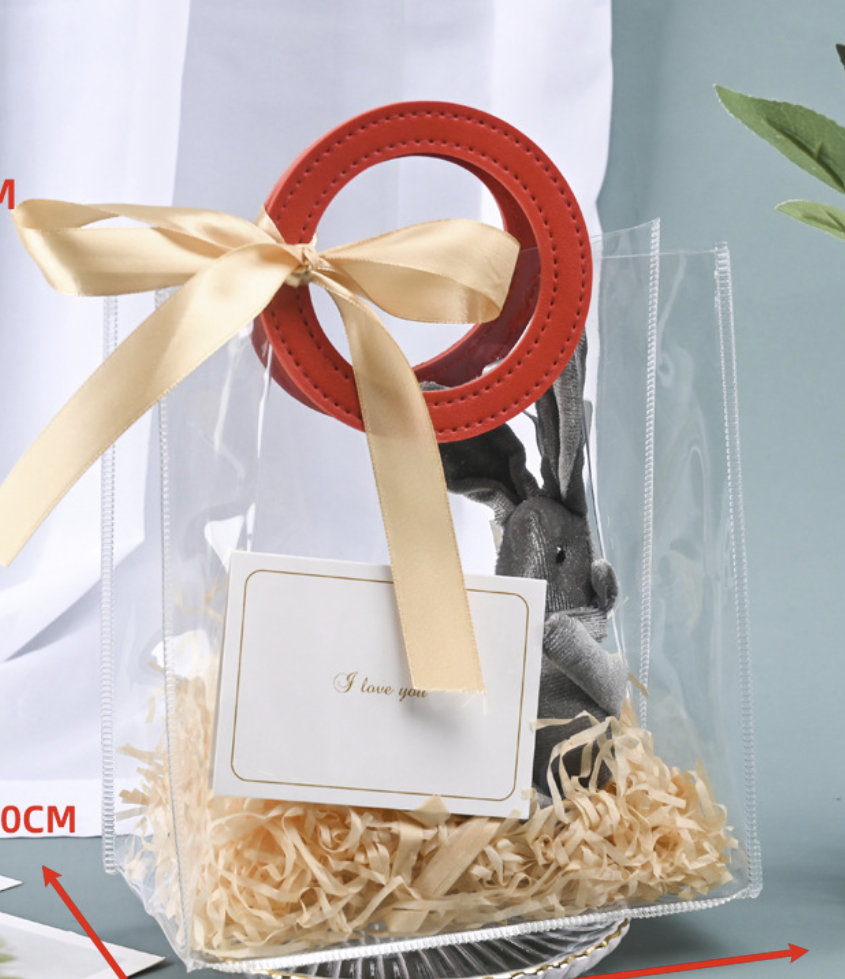 Transparent PVC large White GIFT BAG