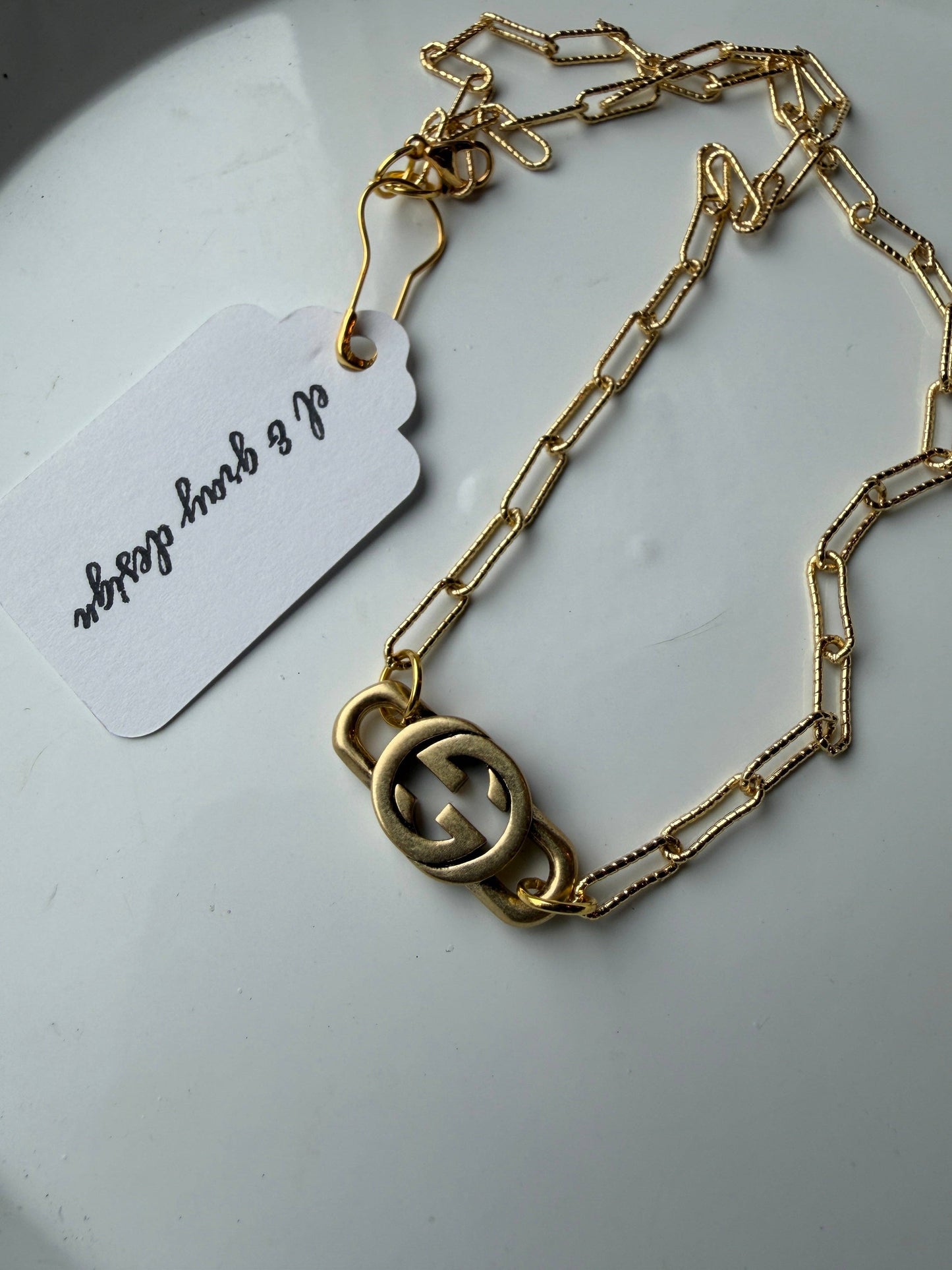 Upcycled Designer Pendant Necklace #129