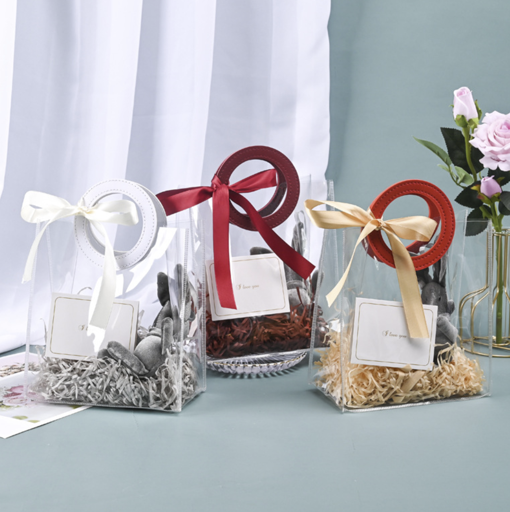 Transparent PVC large White GIFT BAG