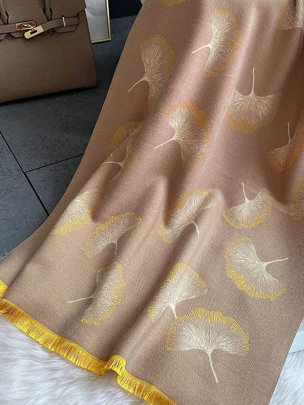 Cozy Tasseled Imitation Cashmere Shawl and Scarf