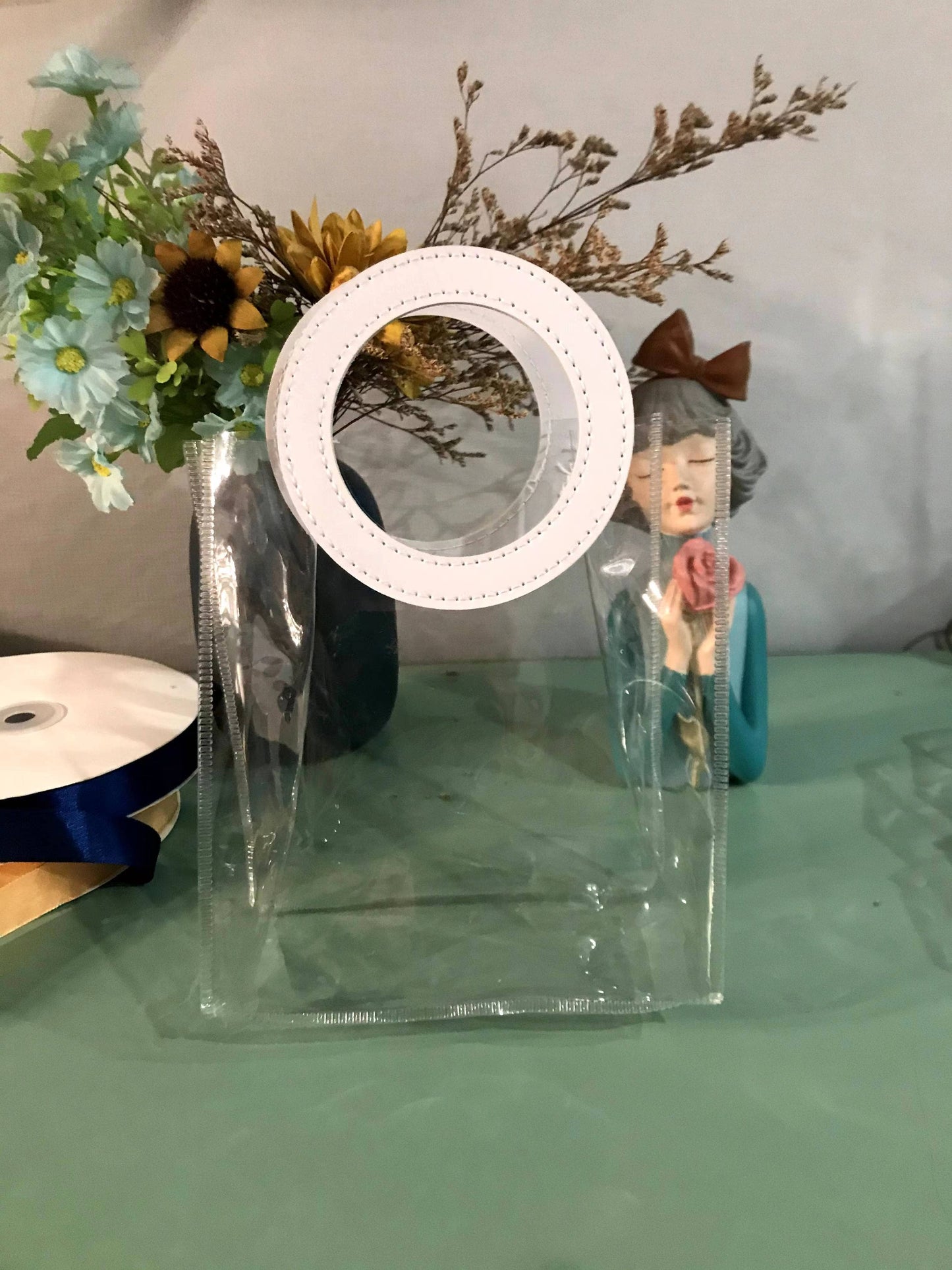 Transparent PVC large White GIFT BAG