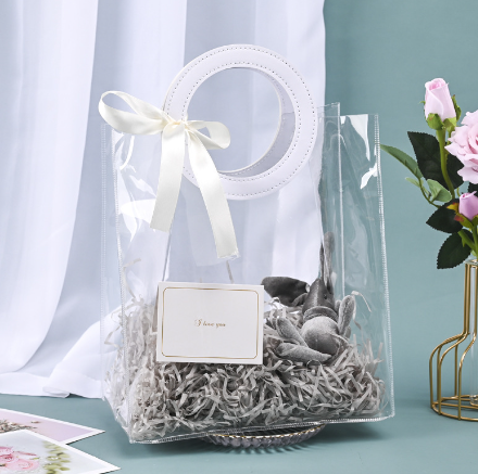 Transparent PVC large White GIFT BAG