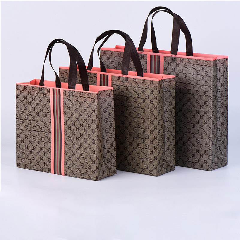 Pink Luxury Grid Gift Bag