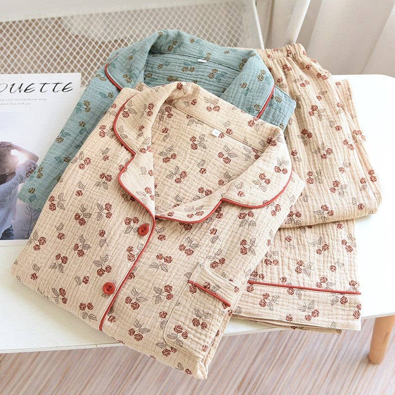 Printed Long Sleeve Pajama Set