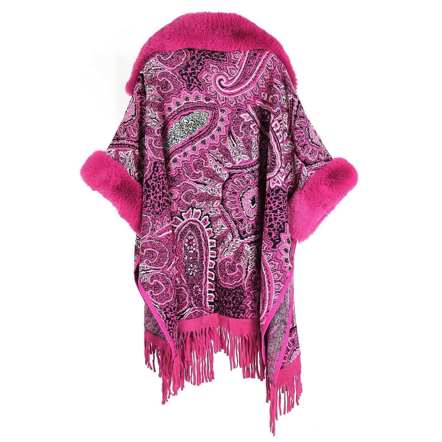 Paisley print cape