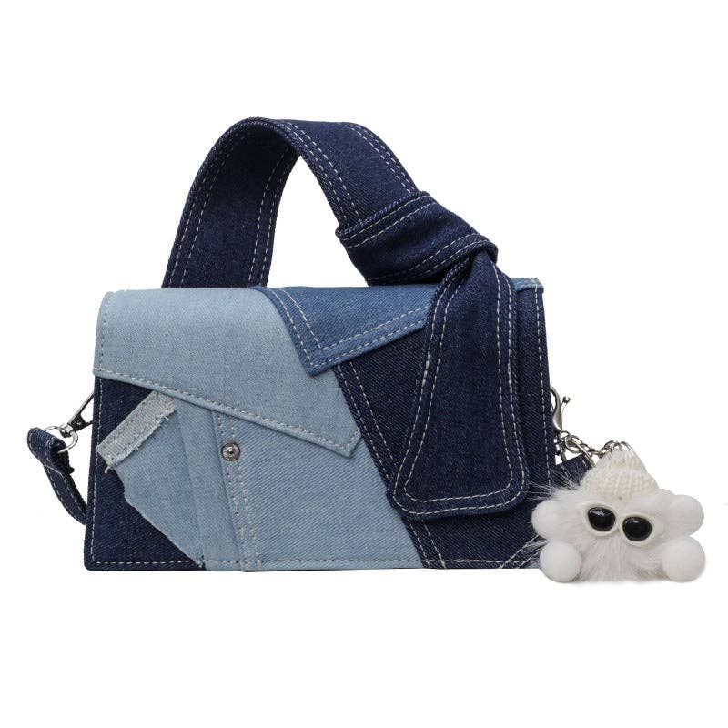 Women's Simple Denim Fashion Crossbody Square Bag