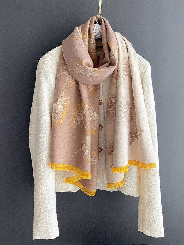 Cozy Tasseled Imitation Cashmere Shawl and Scarf