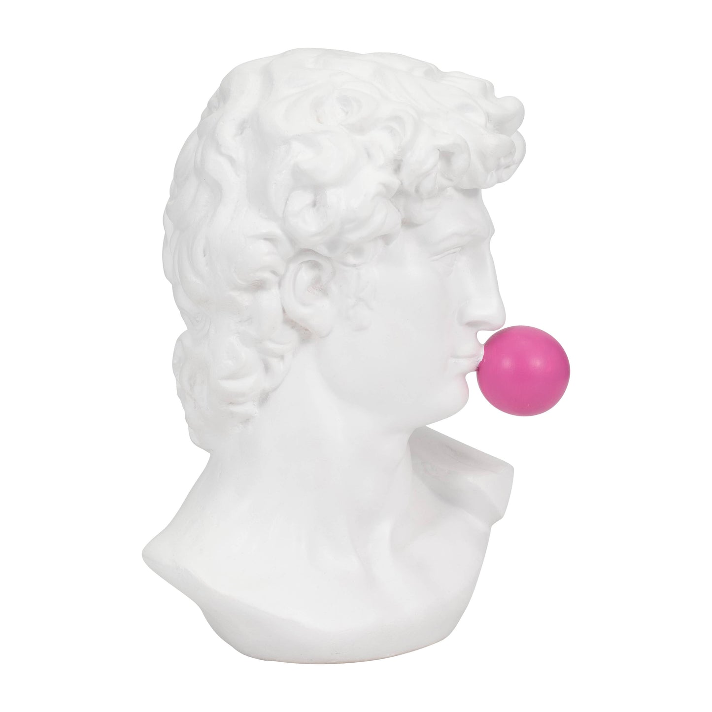 Resin Greek God Head Sculpture Bubble Gum - White, 13 in.