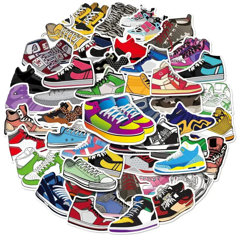 Sneaker Stickers: Store Accents, Fashionable Shoes Stickers