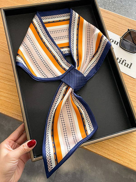 Striped Contrast Color Scarf