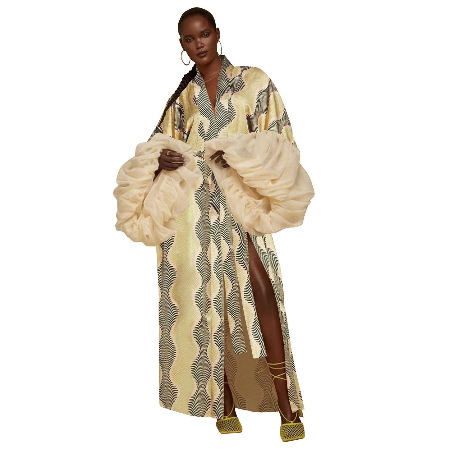 Beach Vacation Loose Fit Printed Cardigan