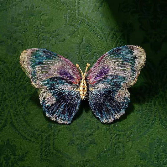 Elegant Butterfly Brooch Vintage Insect Pin for Women's Suit