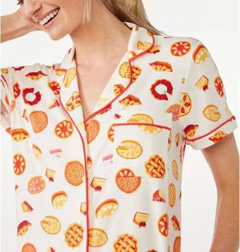 Comfy Tiger Print Short Sleeve Pajama Set