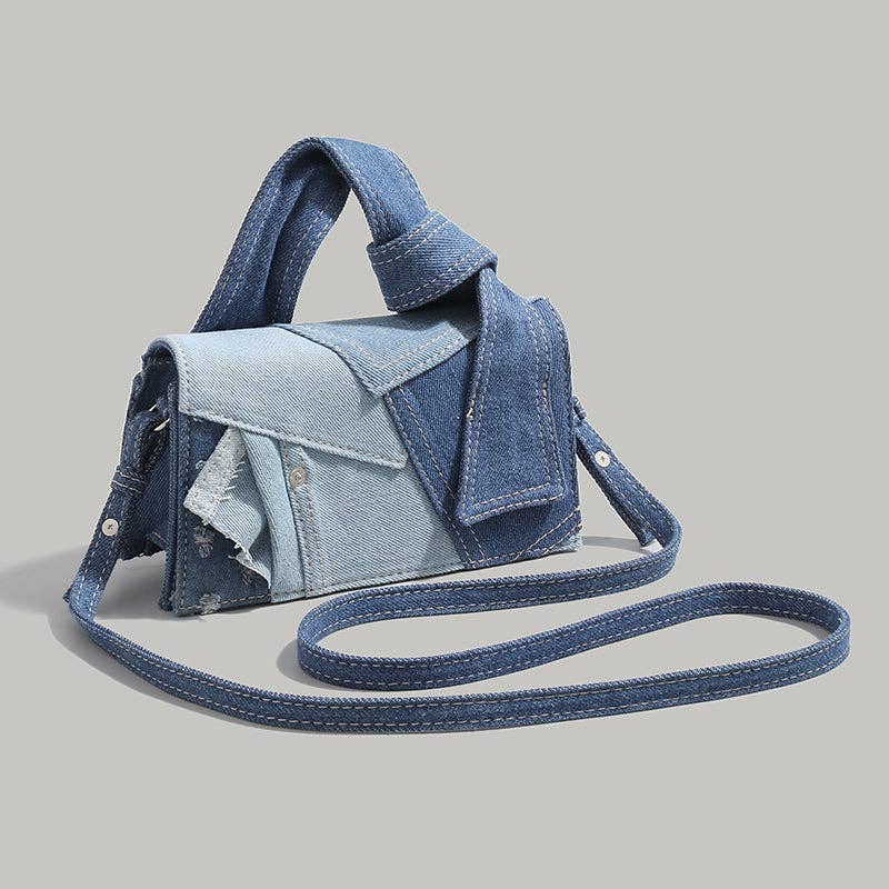 Women's Simple Denim Fashion Crossbody Square Bag