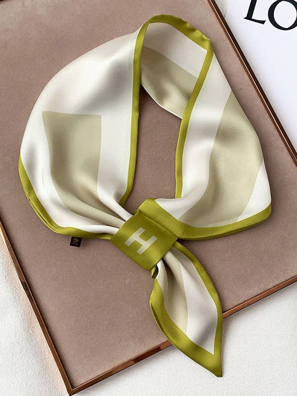 Urban Chic Silk Printed Letter Scarf