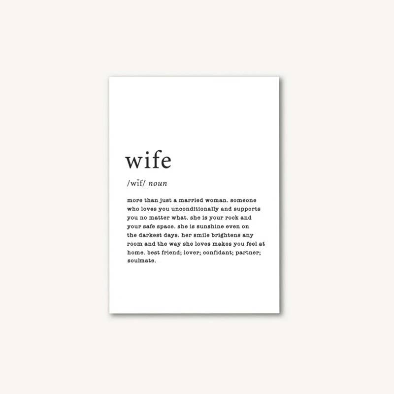 Wife Defined Greeting Card