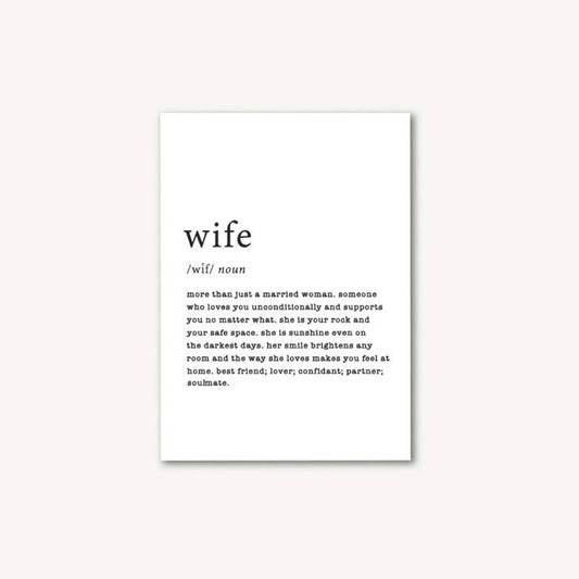 Wife Defined Greeting Card