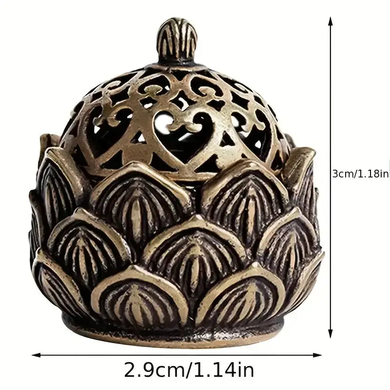 Hollow Lotus Shaped Incense Burner, Incense Holder, Decor