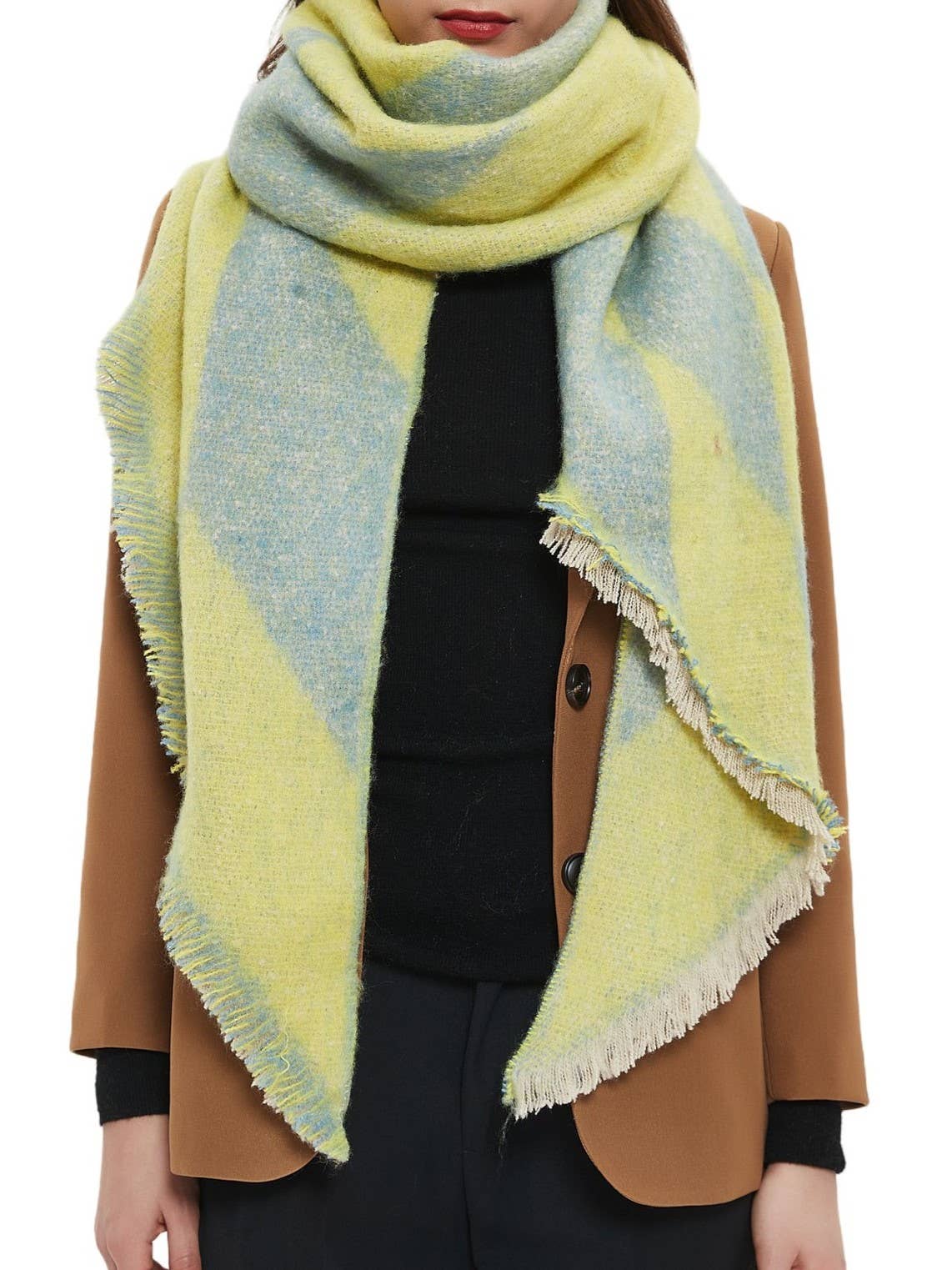 IN STORE ONLY - Multicoloured classy argyle scarf wrap