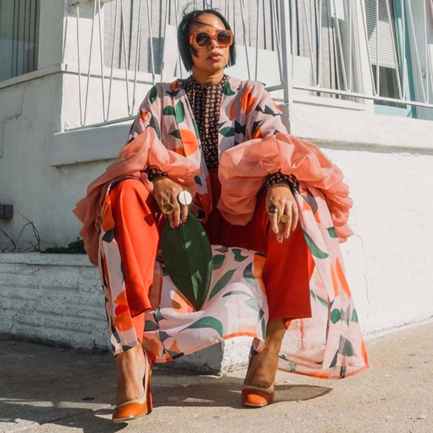 Beach Vacation Loose Fit Printed Cardigan