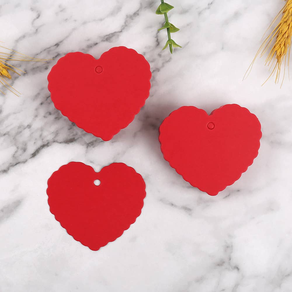 100pc, 2.4x2" Heart Love Blank Kraft Paper Message Gift Tag