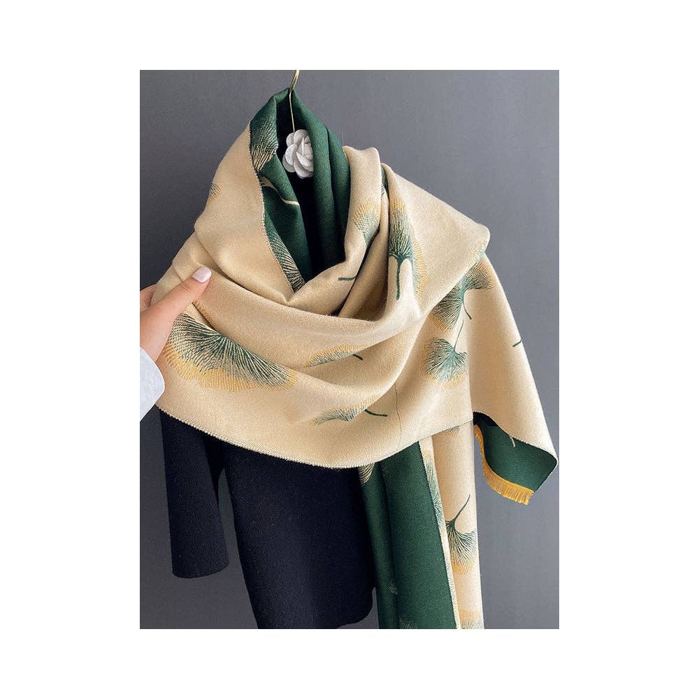 Cozy Tasseled Imitation Cashmere Shawl and Scarf