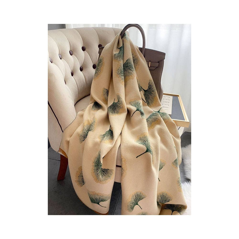 Cozy Tasseled Imitation Cashmere Shawl and Scarf