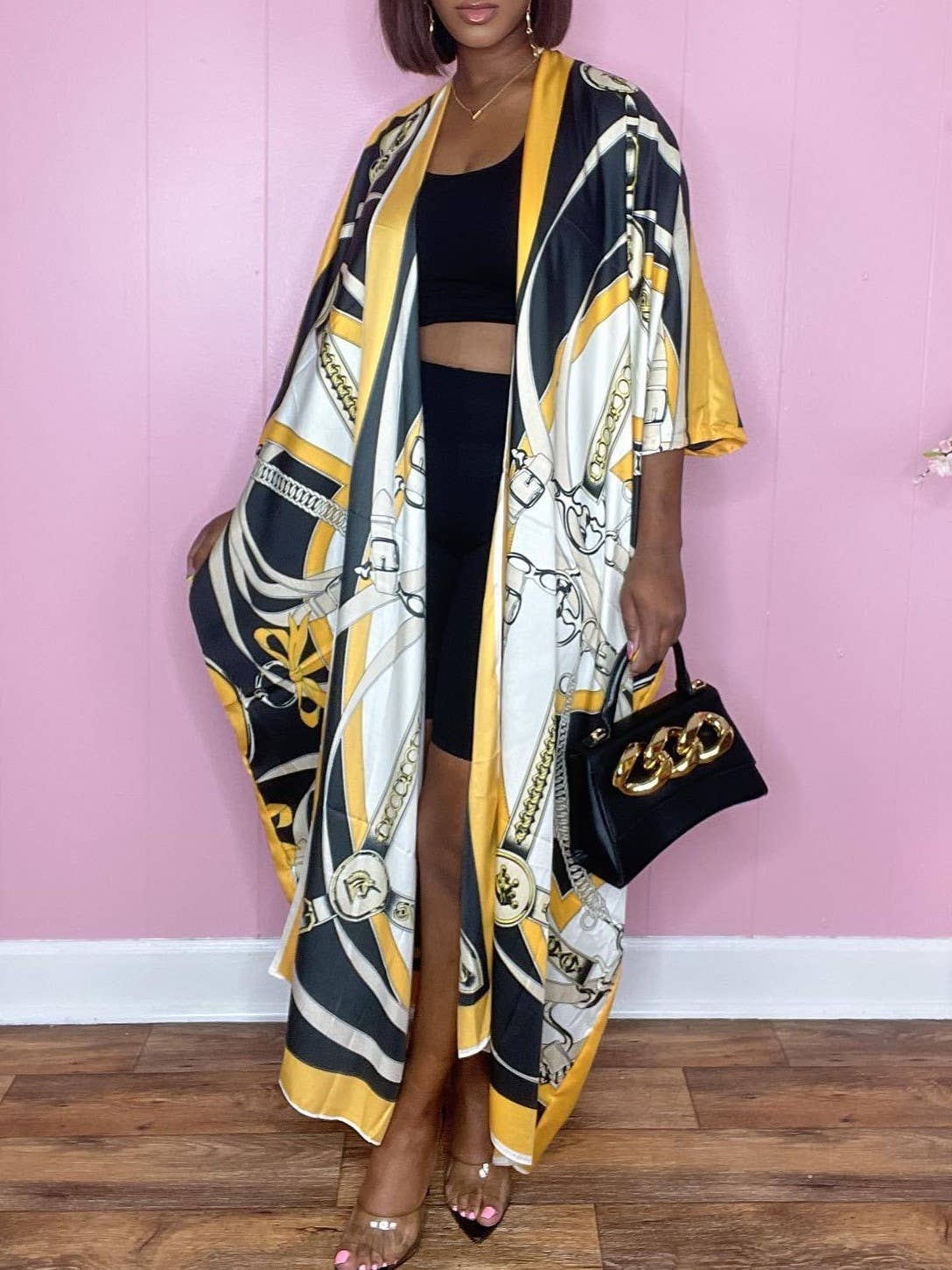 Ethnic Graphic Floral Printed Kimono