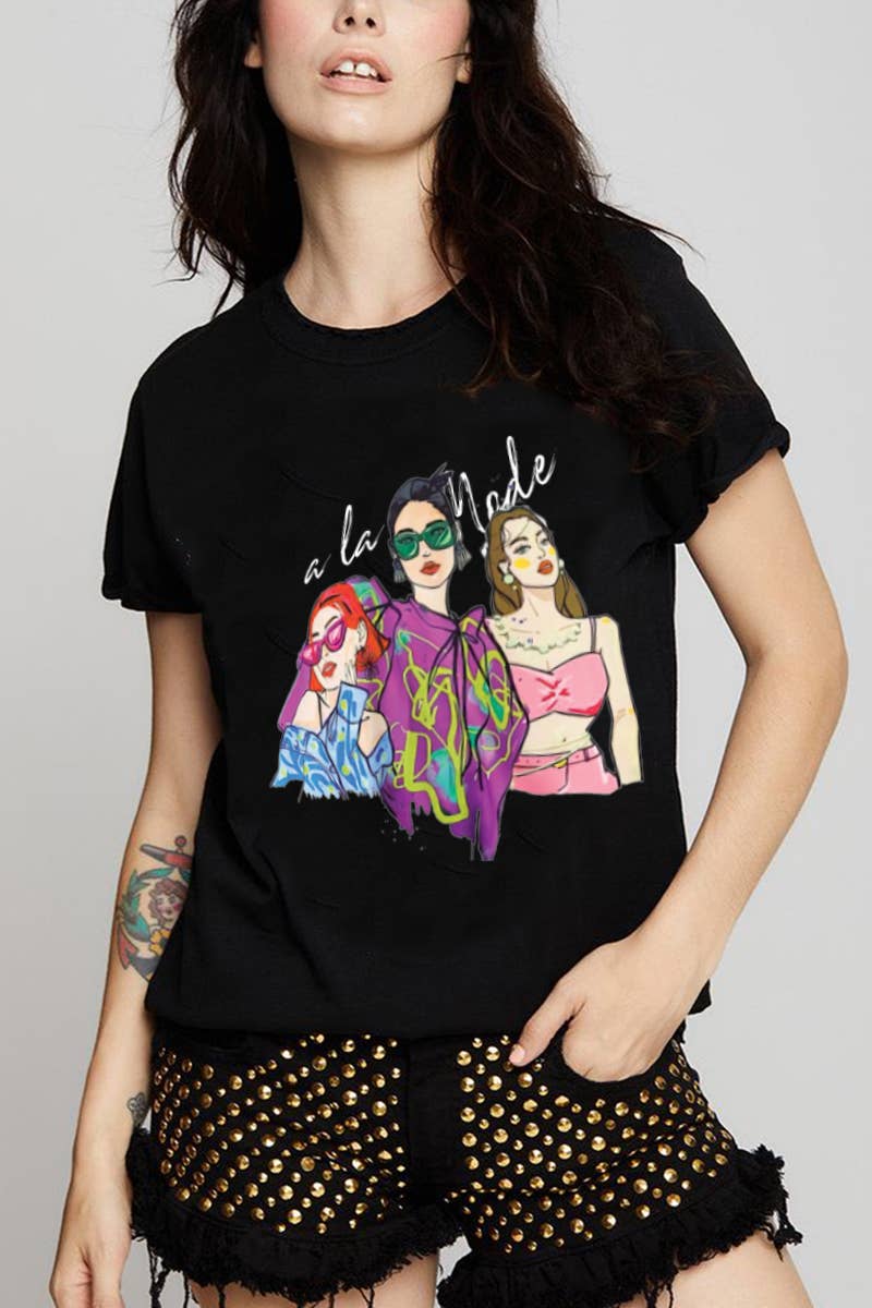 AVAILABLE IN STORE ONLY - FASHION WOMEN GRAPHIC TEE