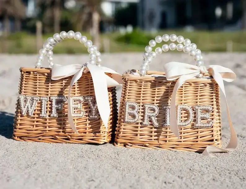 Bridal Straw Beach Bag