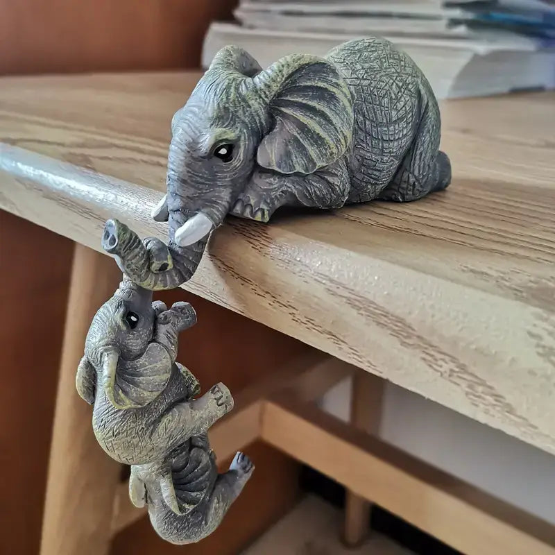 Elephants Statues Set - Mom and Two Babies (Check dimension)