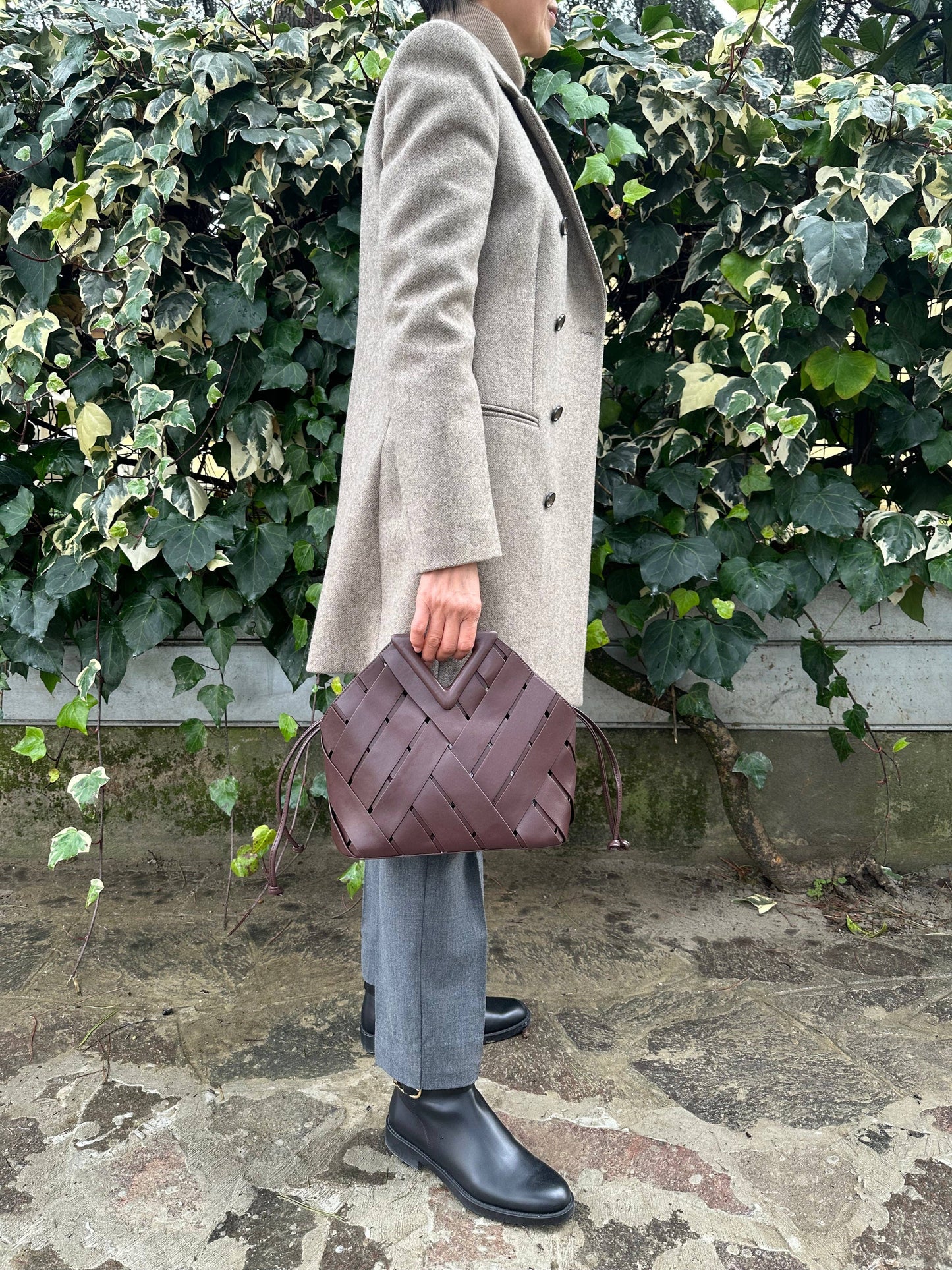 KATE- Genuine woven leather