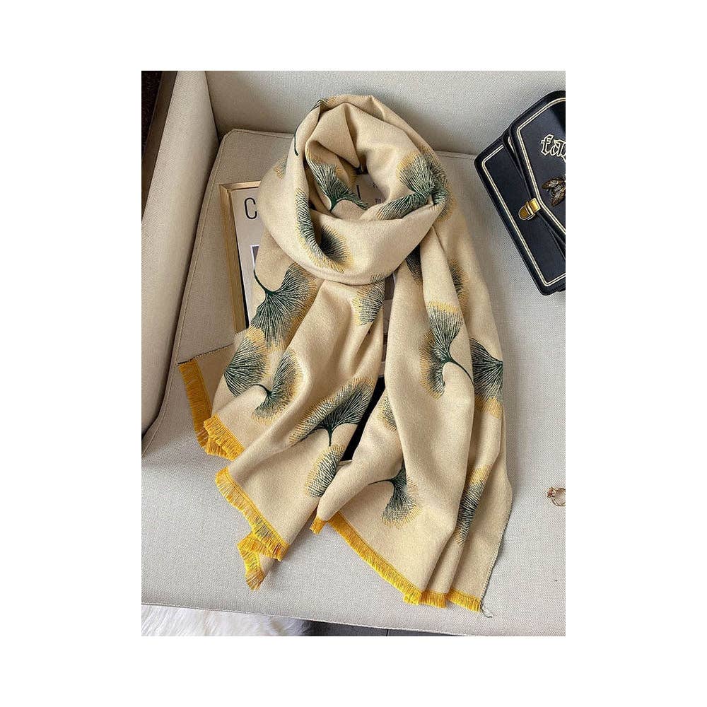 Cozy Tasseled Imitation Cashmere Shawl and Scarf