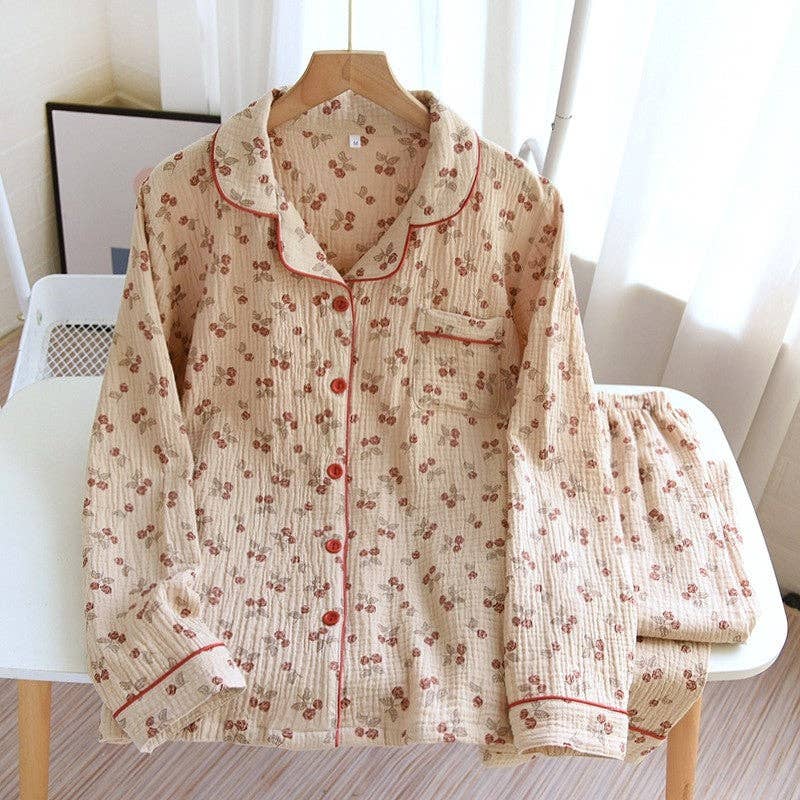 Printed Long Sleeve Pajama Set