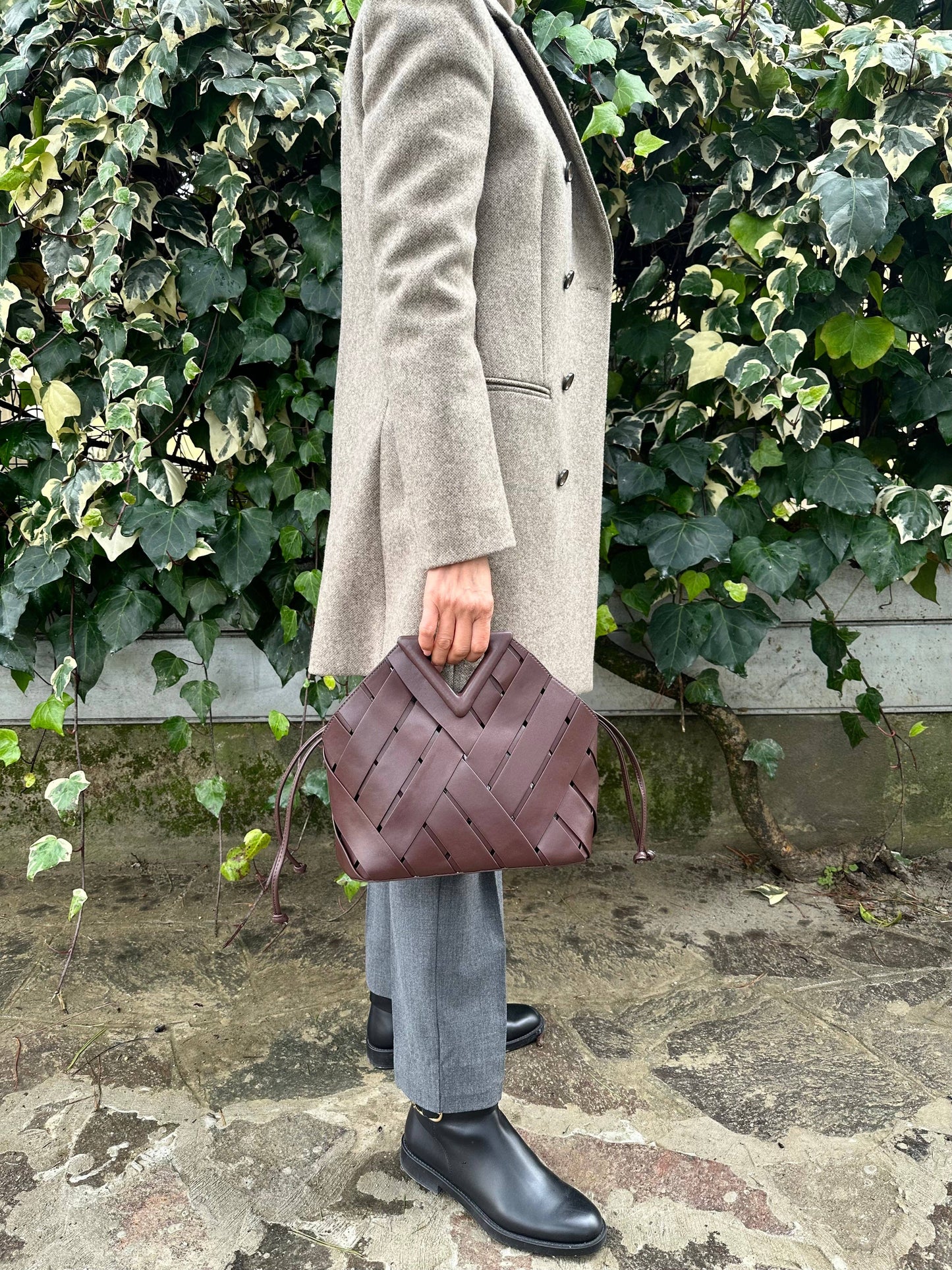 KATE- Genuine woven leather