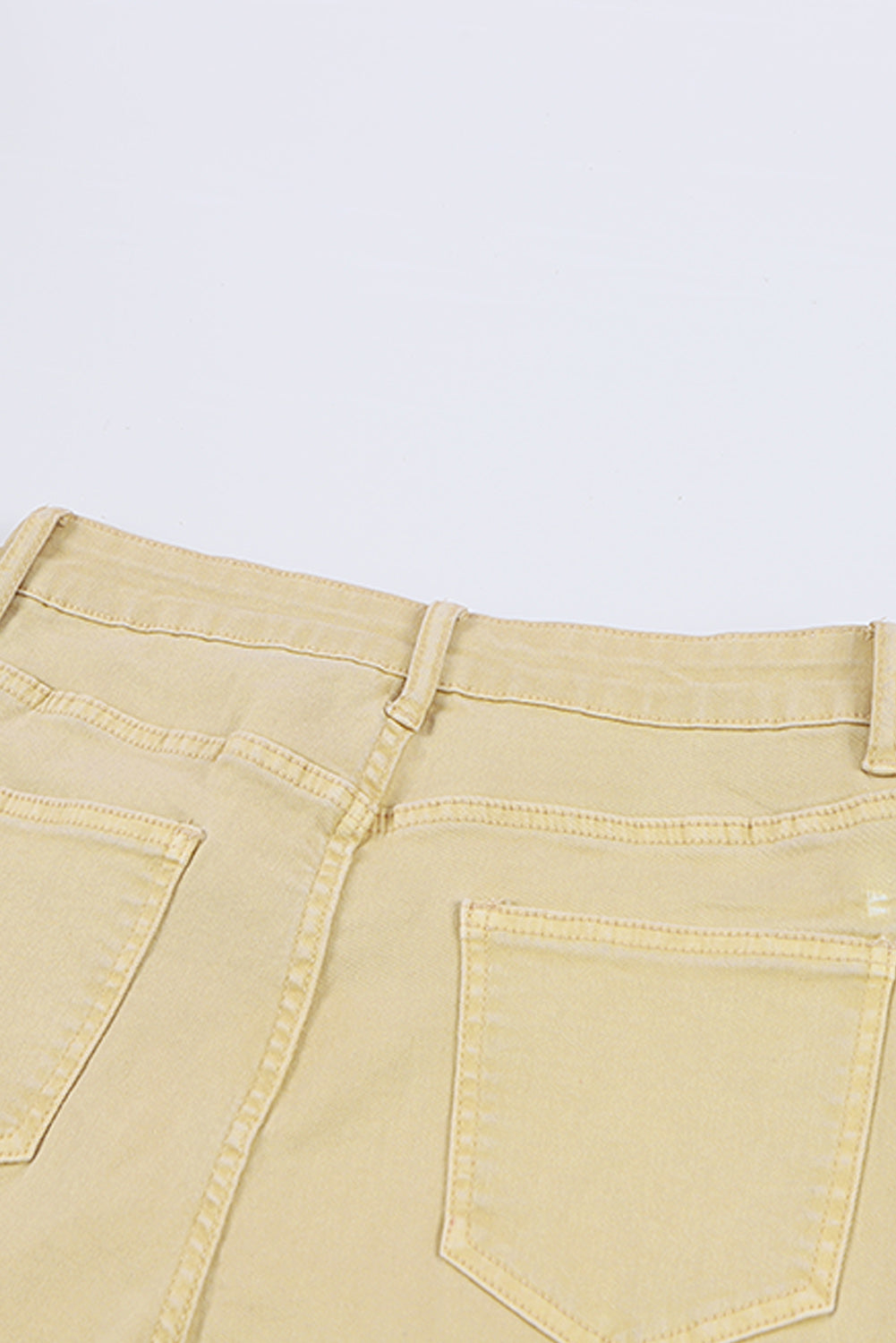 IN STORE & ONLINE Khaki Raw Edge Mid Waist Flared Jeans