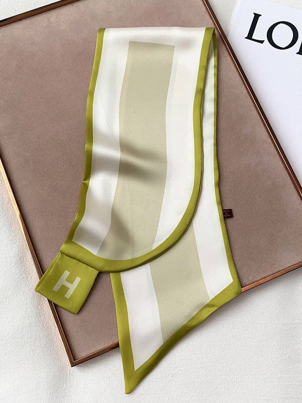 Urban Chic Silk Printed Letter Scarf