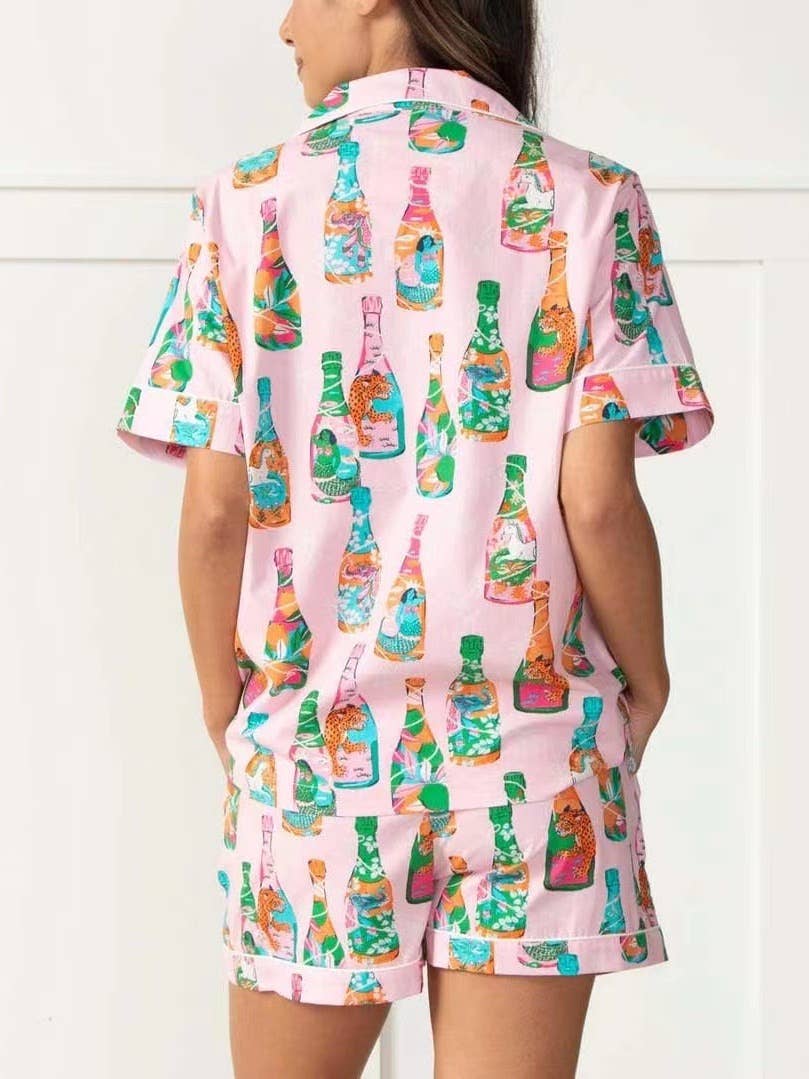 Comfy Tiger Print Short Sleeve Pajama Set