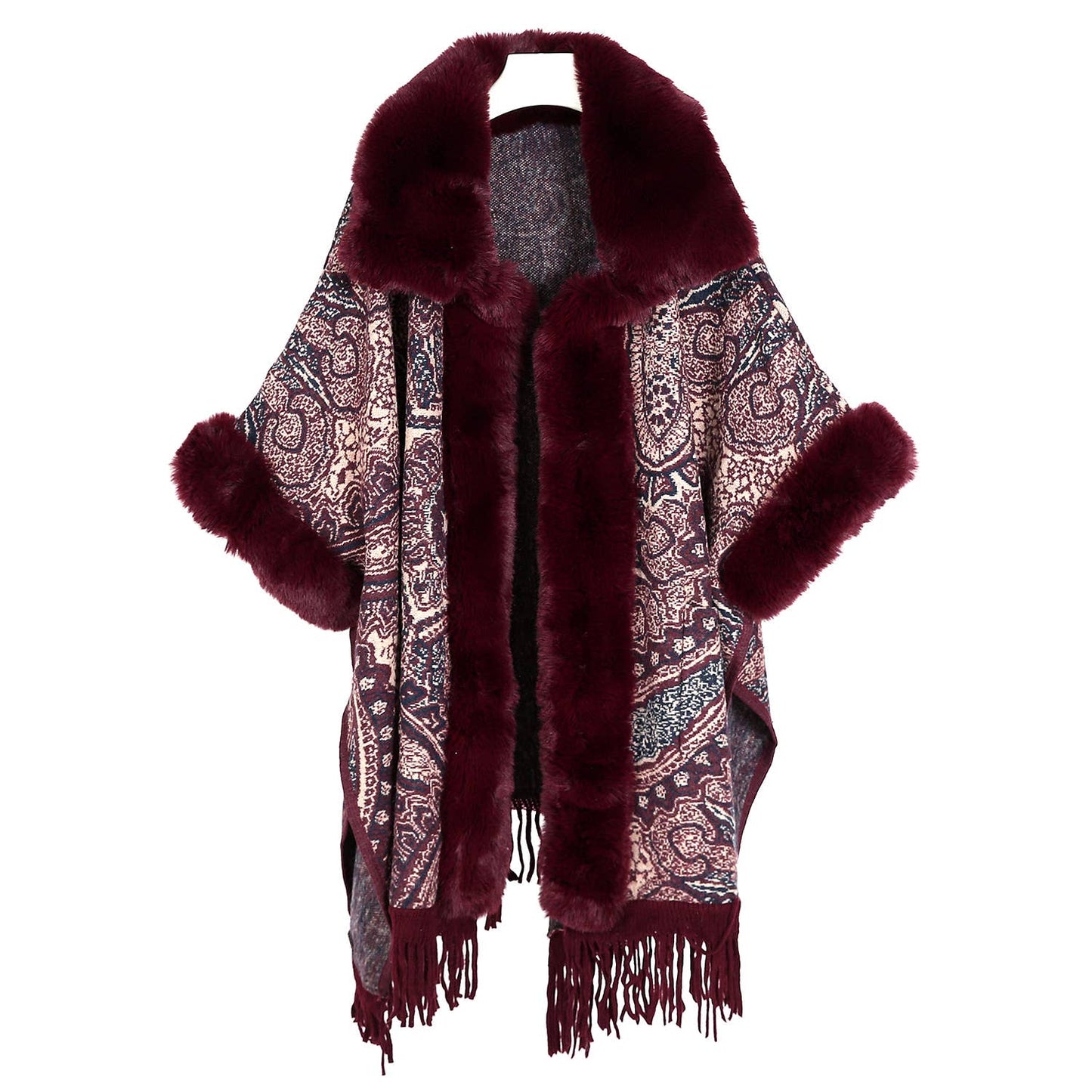 Paisley print cape