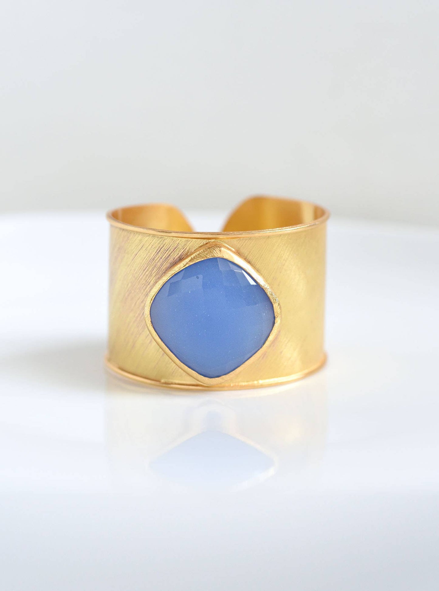 AVAILABLE IN STORE ONLY - Natural Gemstone Cuff Bangle