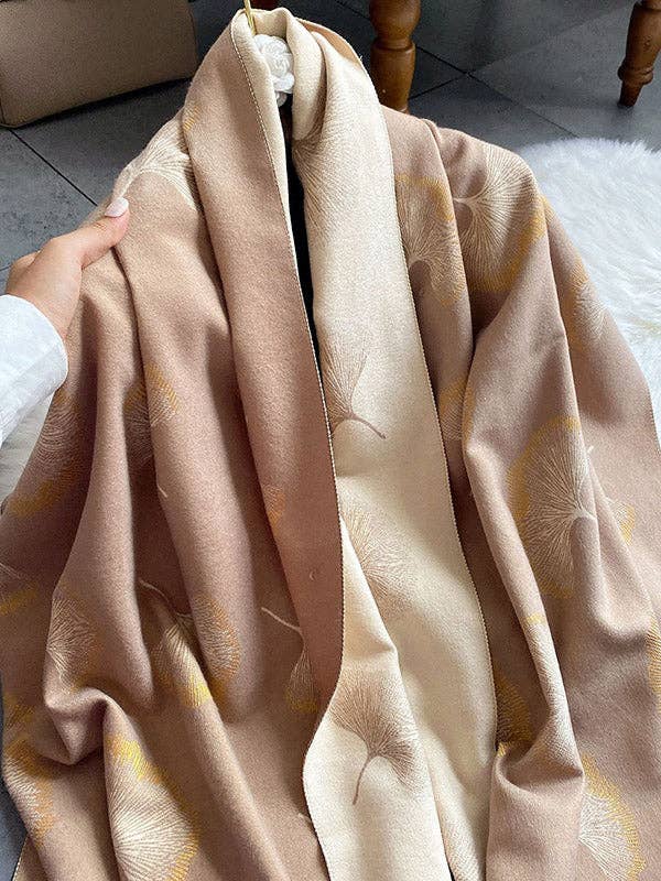 Cozy Tasseled Imitation Cashmere Shawl and Scarf