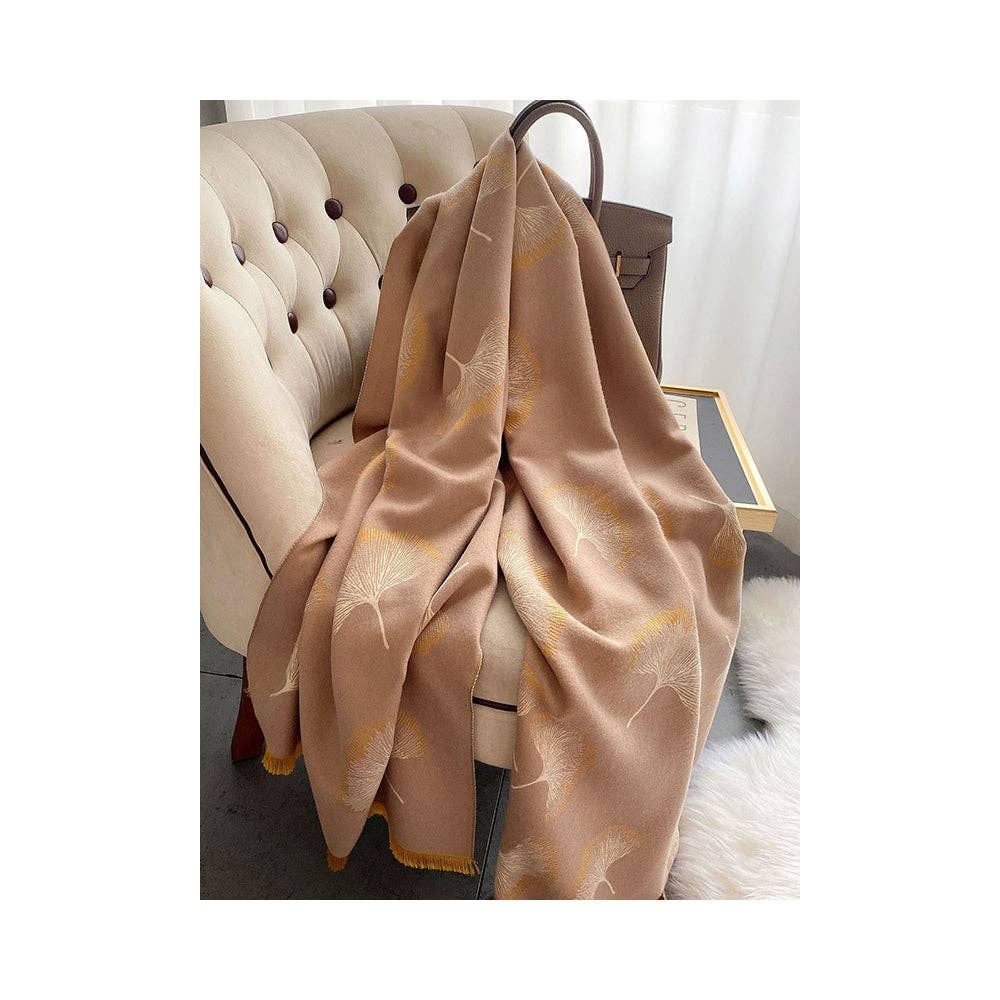 Cozy Tasseled Imitation Cashmere Shawl and Scarf