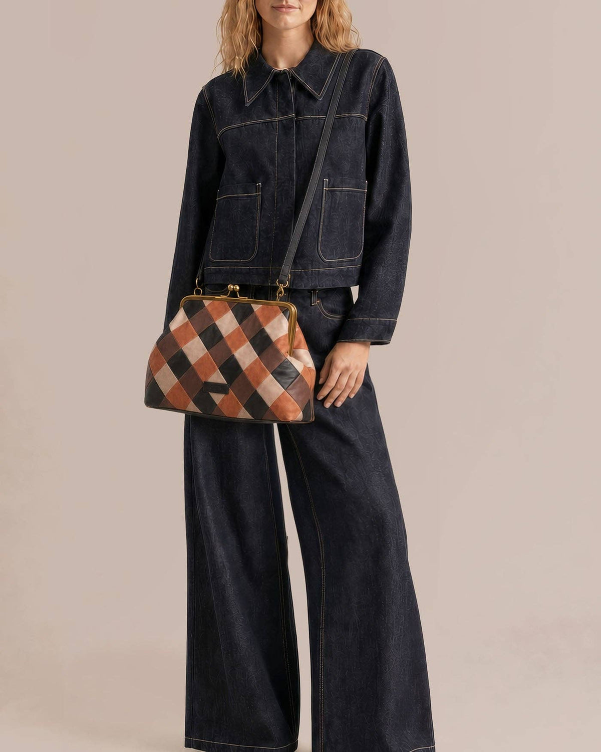 Grace Novelty Oversized Clutch w/ Strap