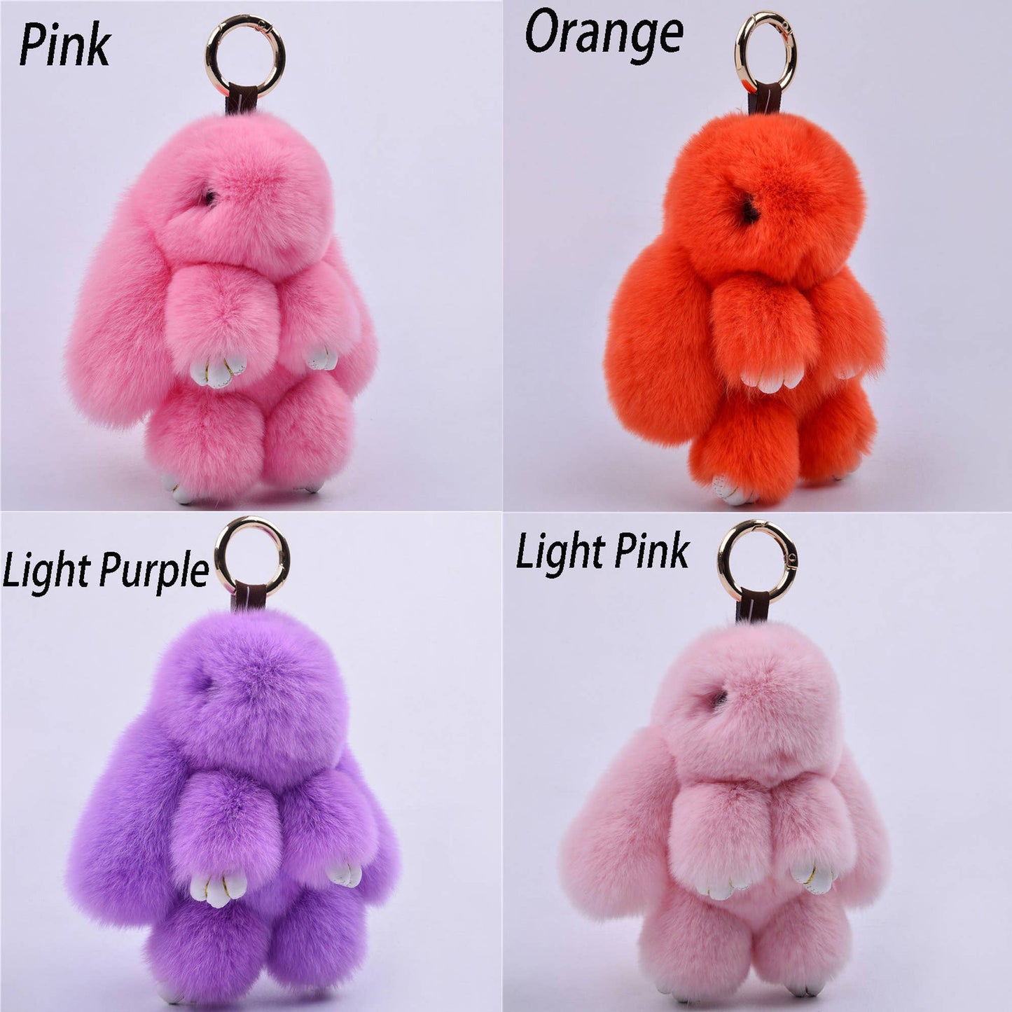 AVAILABLE IN STORE & ON LINE Fur Keychain Pom Bag Charm 14cm Real Rabbit Fur Furry