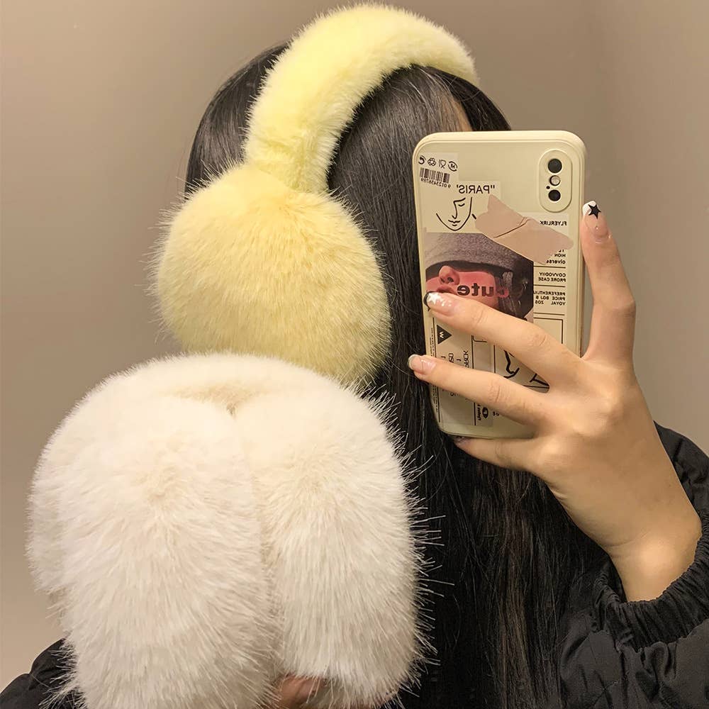 IN STORE ONLY - Plush Paws Faux Fur Ear Muffs 025