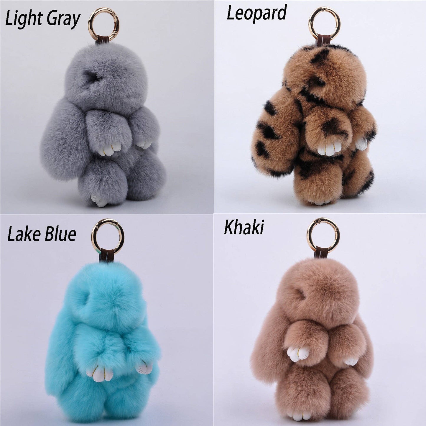 AVAILABLE IN STORE & ON LINE Fur Keychain Pom Bag Charm 14cm Real Rabbit Fur Furry