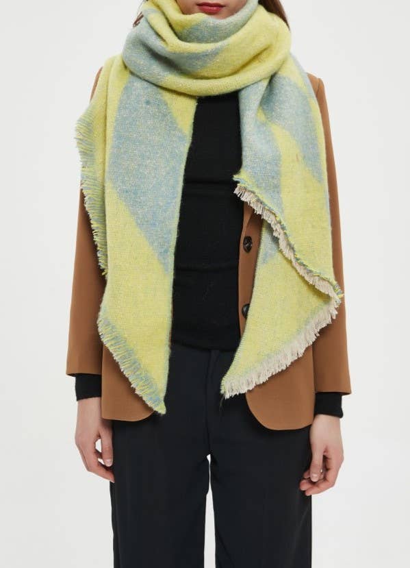 IN STORE ONLY - Multicoloured classy argyle scarf wrap