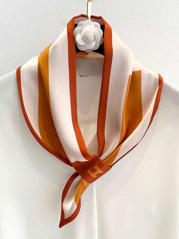 Urban Chic Silk Printed Letter Scarf