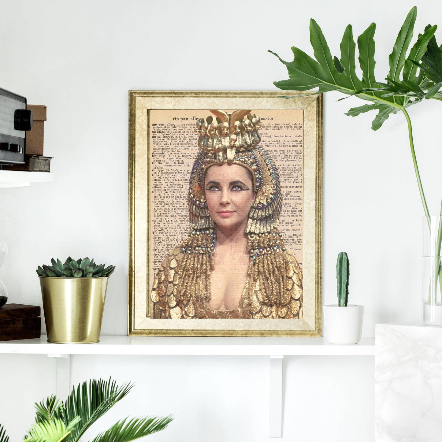 Dictionary Print, Elizabeth Taylor, Cleopatra, 1960S Art, Vi