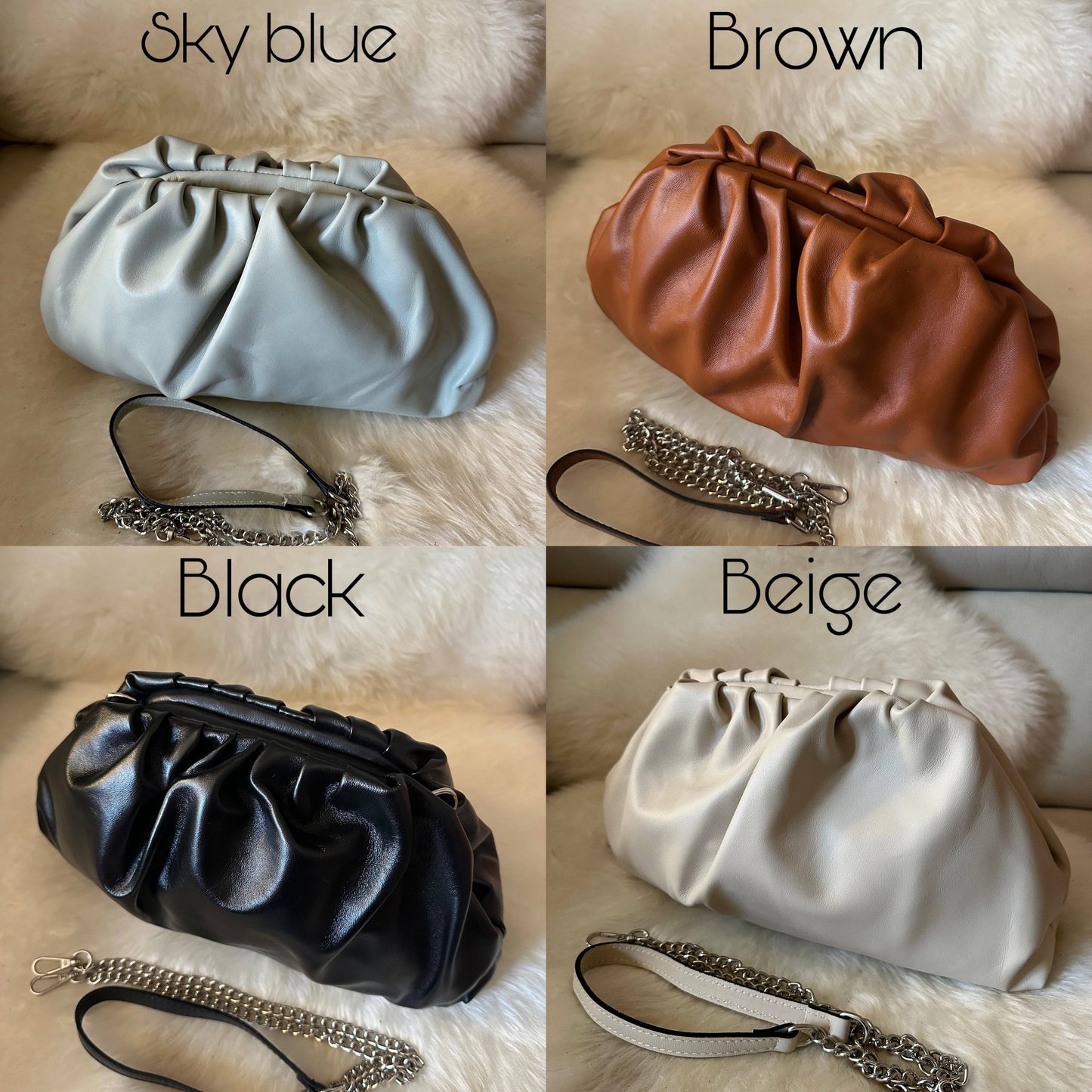 LARGE POUCH NAPPA - genuine leather